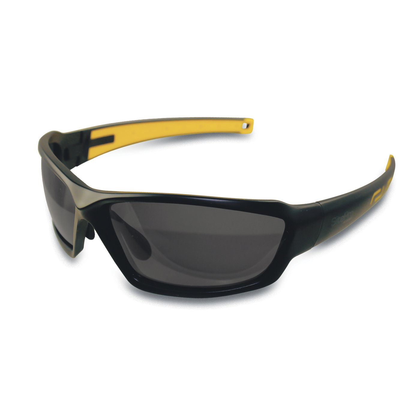 Custom-Fit Black Safety Eyewear with Smoke Lens Picture