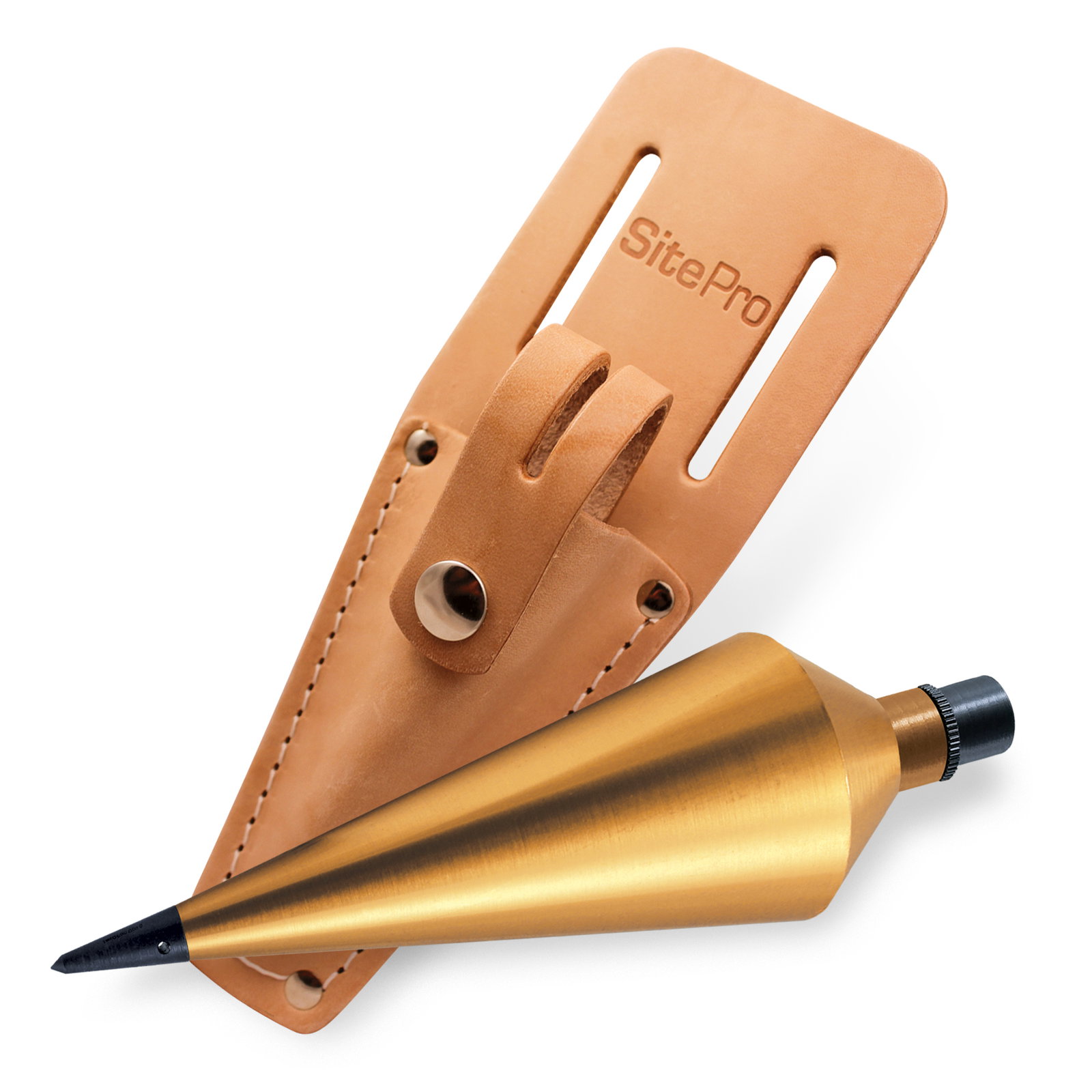 Brass Plumb Bob with Leather Sheath Picture